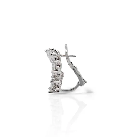 Серьги с бриллиантами из белого золота 750, изображение 4