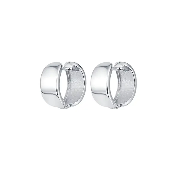 Базовые серьги кликеры из серебра 925 пробы
