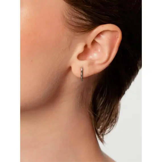 Текстурные серьги из серебра 925 пробы, изображение 4