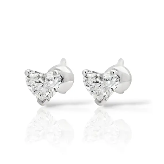 Серьги с бриллиантами из белого золота 585