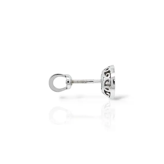 Серьги с бриллиантами из белого золота 585, изображение 3