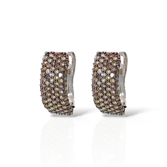 Серьги с бриллиантами из золота 585