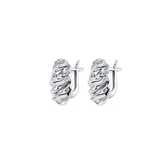 Серьги "Волны" из серебра 925 пробы, изображение 2