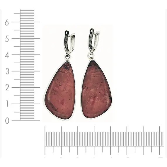 Серьги с яшмой серебро 925 проба, изображение 4