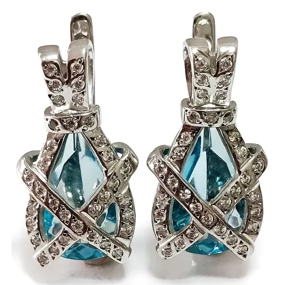 Серьги серебро Эстерелла