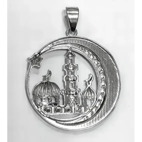 Ювелирная подвеска из серебра 925 пробы с фианитами, изображение 2
