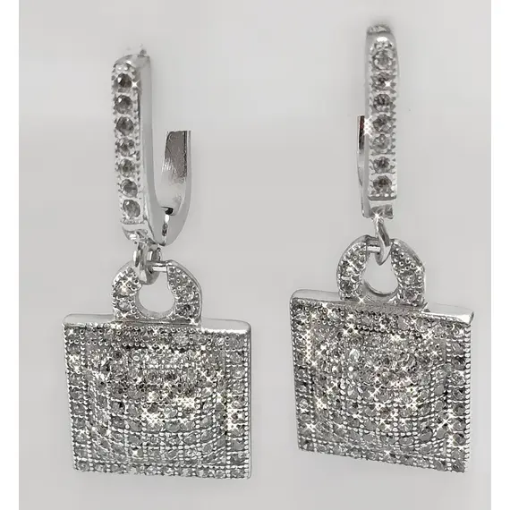 Серьги ювелирные из серебра