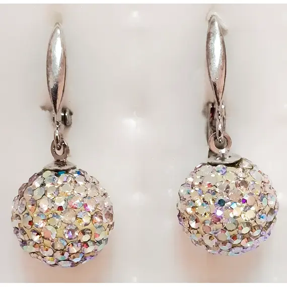 Ювелирные серьги из серебра с кристаллами Swarovski, изображение 2