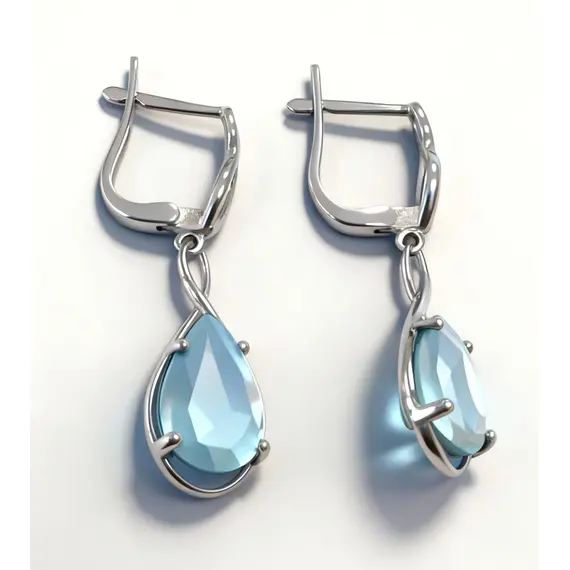 Ювелирные серьги из серебра 925 пробы, изображение 2