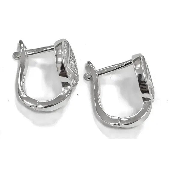 Ювелирные серьги из серебра 925 пробы с фианитами, изображение 3
