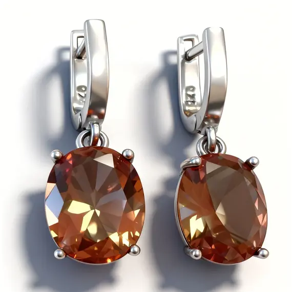 Ювелирные серьги из серебра 925 пробы