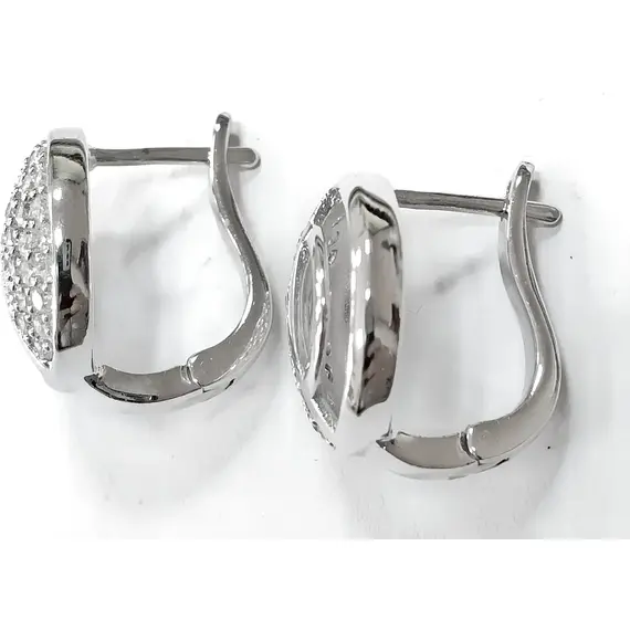 Ювелирные серьги из серебра 925 пробы с фианитами, изображение 3