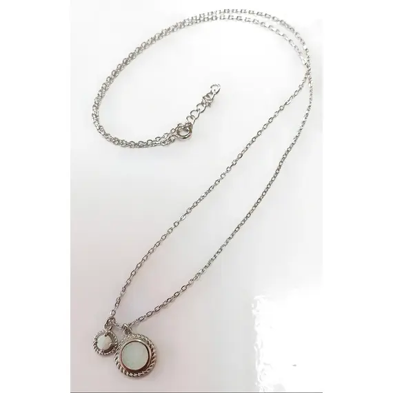 Колье из серебра 925 пробы с опалами, изображение 2