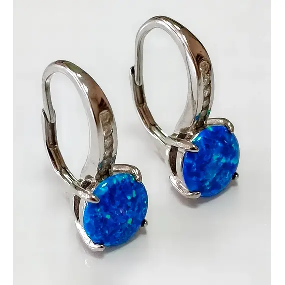 Серьги из серебра с опалами, изображение 2