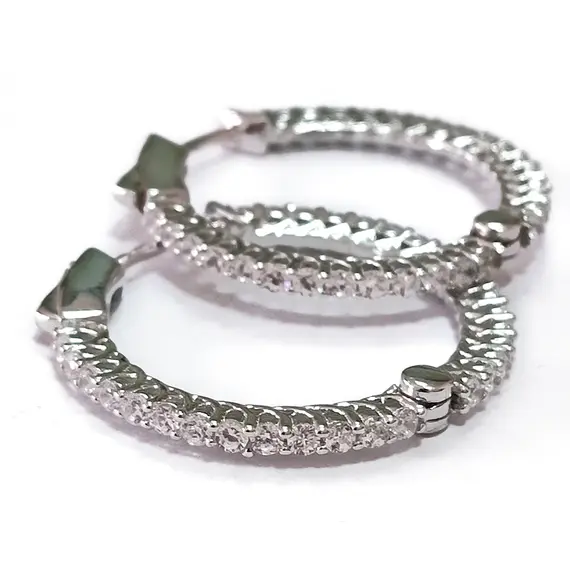 Серьги Эстерелла из серебра 925 пробы с фианитами, изображение 3