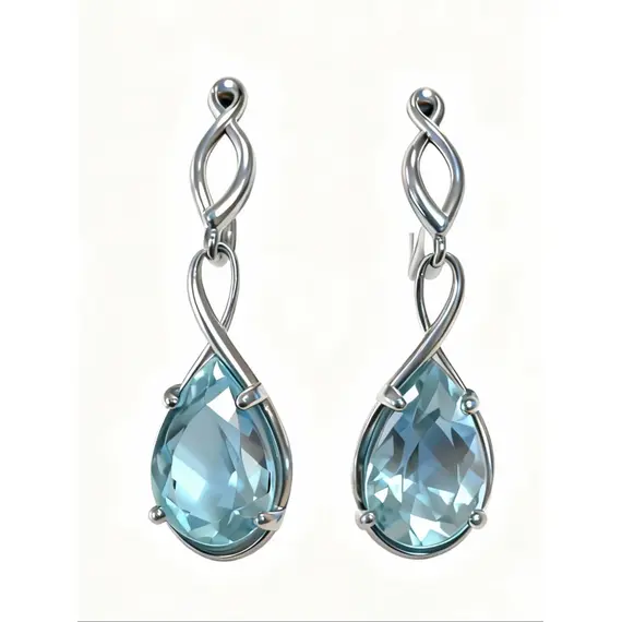 Ювелирные серьги из серебра 925 пробы