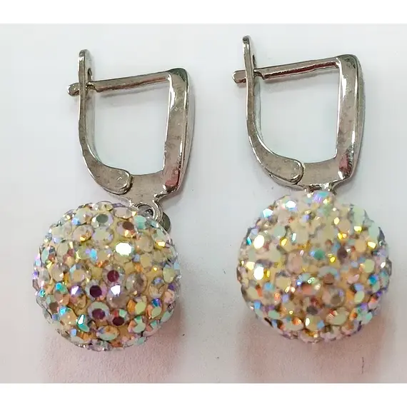 Ювелирные серьги из серебра с кристаллами Swarovski