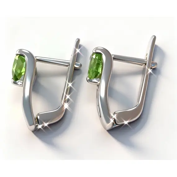 Ювелирные серьги из серебра 925 пробы, изображение 3