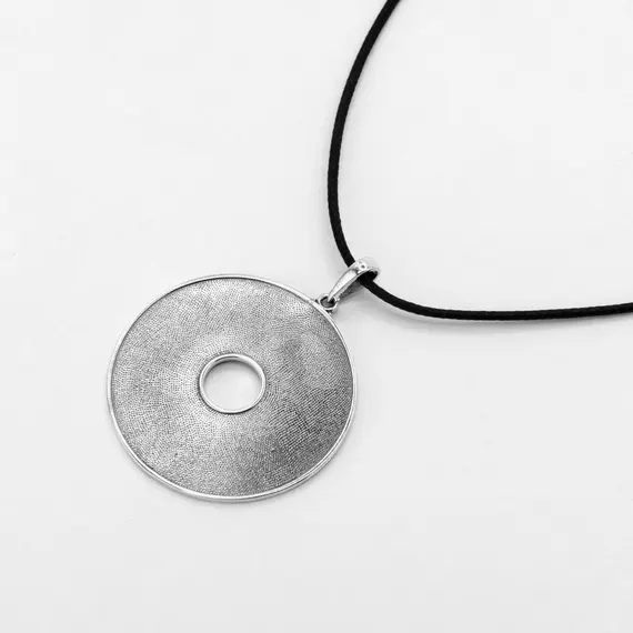 Ювелирная подвеска на шею на шнурке Аве Мария серебро, изображение 6