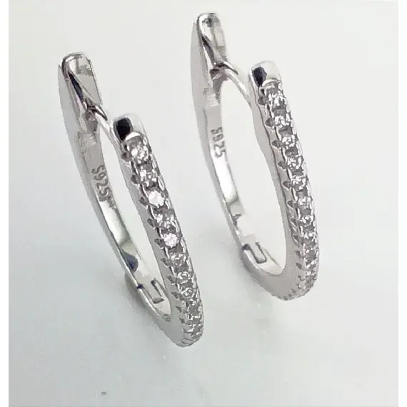 Серьги серебряные Эстерелла, 925 проба, с фианитами