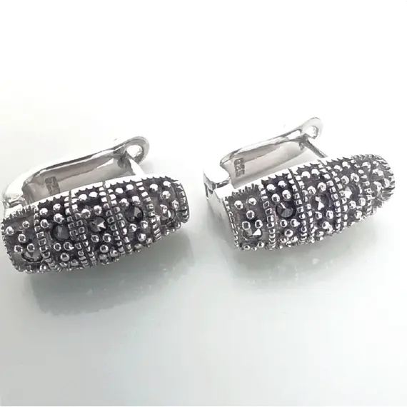 Серьги Эстерелла с пиритами, серебро 925 пробы, изображение 3