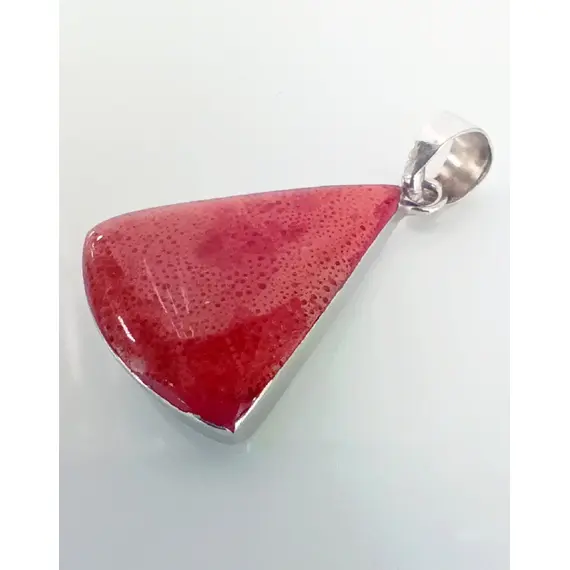 Подвеска Эстерелла с кораллом, серебро, 925 проба, изображение 3