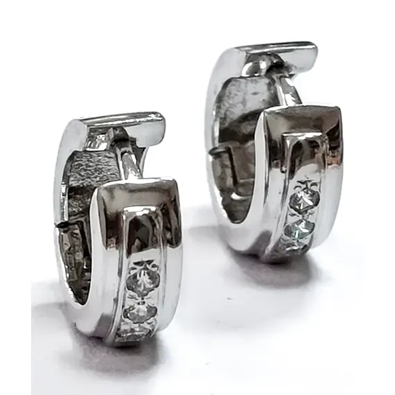 Ювелирные серьги из серебра 925 пробы с фианитами, изображение 3