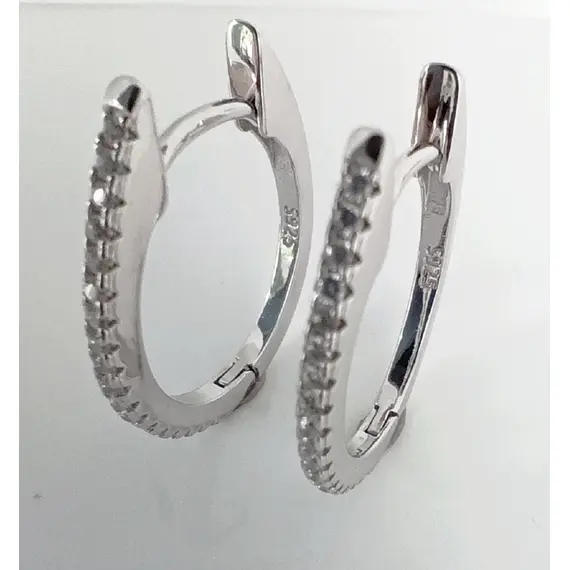 Серьги серебряные Эстерелла, 925 проба, с фианитами, изображение 4