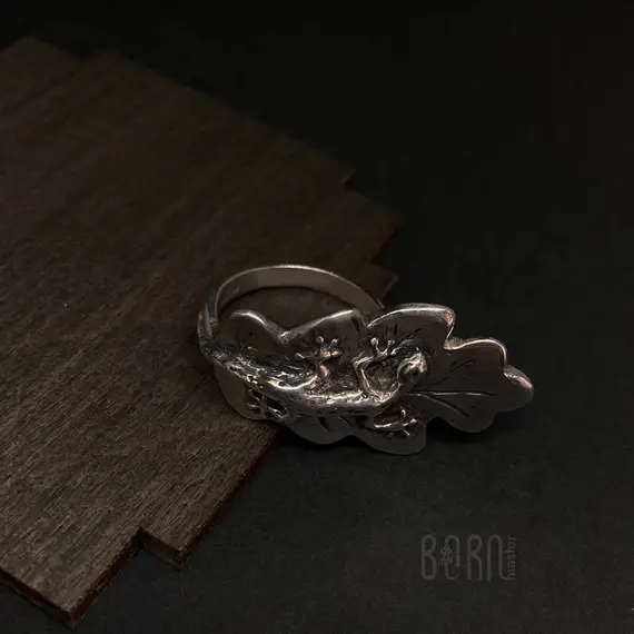 Серебряное кольцо "Саламандра", изображение 2
