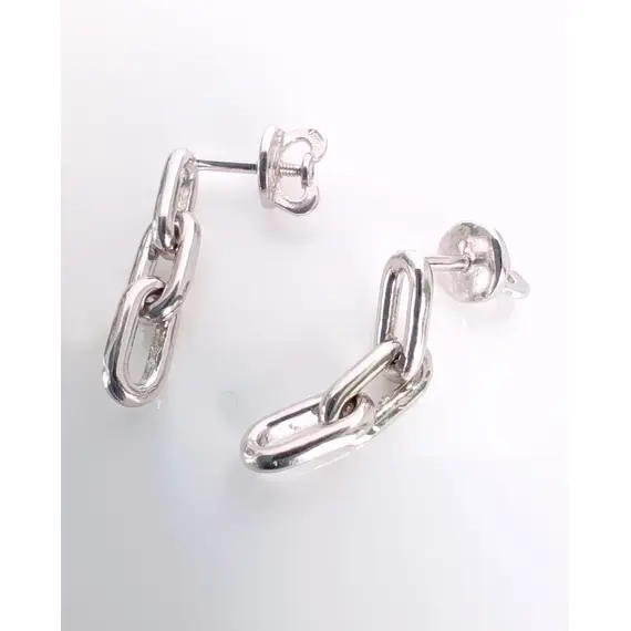 Серьги пусеты Эстерелла, серебро, 925 проба, родирование/Ф, изображение 4