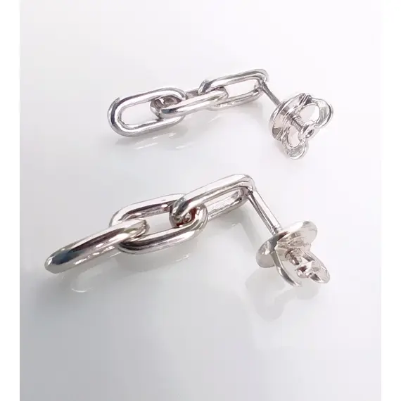 Серьги пусеты Эстерелла, серебро, 925 проба, родирование/Ф, изображение 5