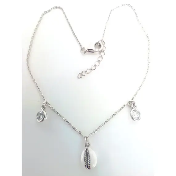 Браслет с эмалью и цирконом Эстерелла, серебро 925*, родирование/Ф