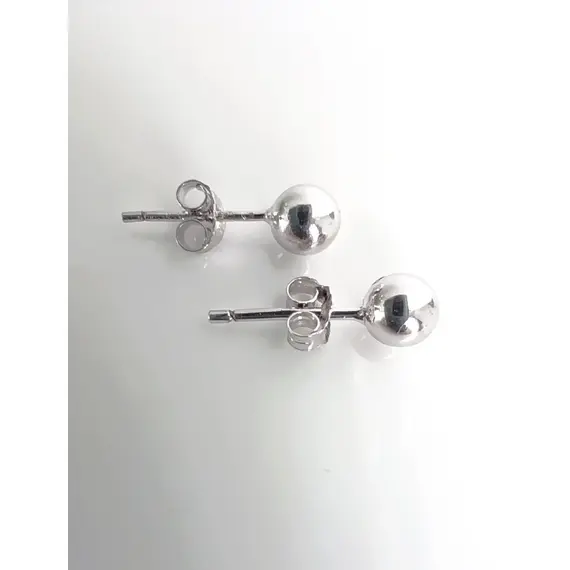 Серьги пусеты Эстерелла, серебро, 925 проба, родированные/Ф, изображение 3