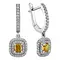 Серьги с выращенными бриллиантами 1.192 ct