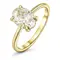 Кольцо с выращенным бриллиантом огранки "Овал" 1.430 ct