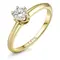 Кольцо с выращенным бриллиантом 0,273 ct