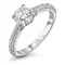 Кольцо с бриллиантами из белого золота 750 пробы 1.507 ct