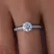 Кольцо с бриллиантами из белого золота 750 пробы 1.507 ct, изображение 6