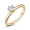Кольцо с выращенным бриллиантом 0.302 ct