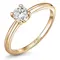 Кольцо с выращенным бриллиантом 0.342 ct