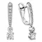 Серьги с выращенными бриллиантами 1.124 ct