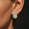 Серебряные серьги с крупным натуральным опалом, изображение 3
