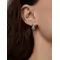 Серьги цветочки серебро 925 с изумрудом, изображение 6
