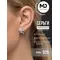 Серьги гвоздь серебряные 925 проба, изображение 2
