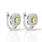 Серьги с бриллиантами fancy yellow из белого золота 585, изображение 5
