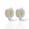 Серьги с бриллиантами fancy yellow из белого золота 585