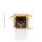Кольцо с раухтопазом и бриллиантами из желтого золота 585, изображение 5