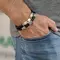 Браслет мужской из кожи и серебра Львы, изображение 5